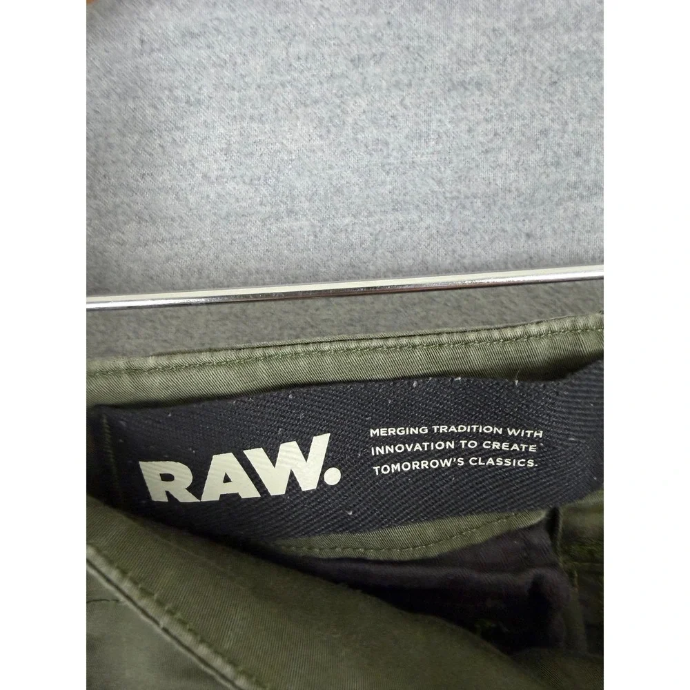 G-Star RAW Rovic Zip 3D Straight Tapered Cargo Pants Olive Green Mens 32x29